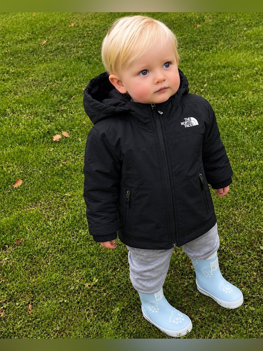 The North Face Kids Hooded Jacket Black Long Sleeves